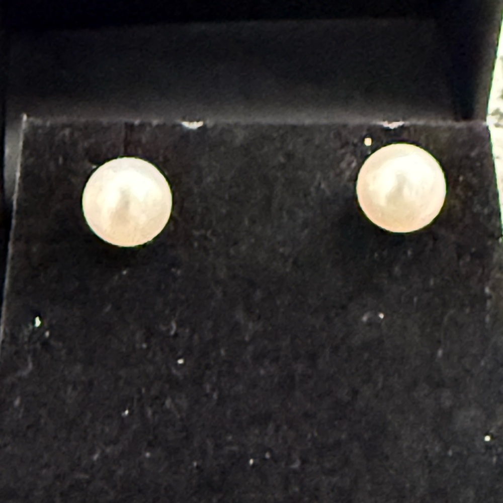 MIKIMOTO BLUE LAGOON PEARL EARRINGS 14K 7.3MM